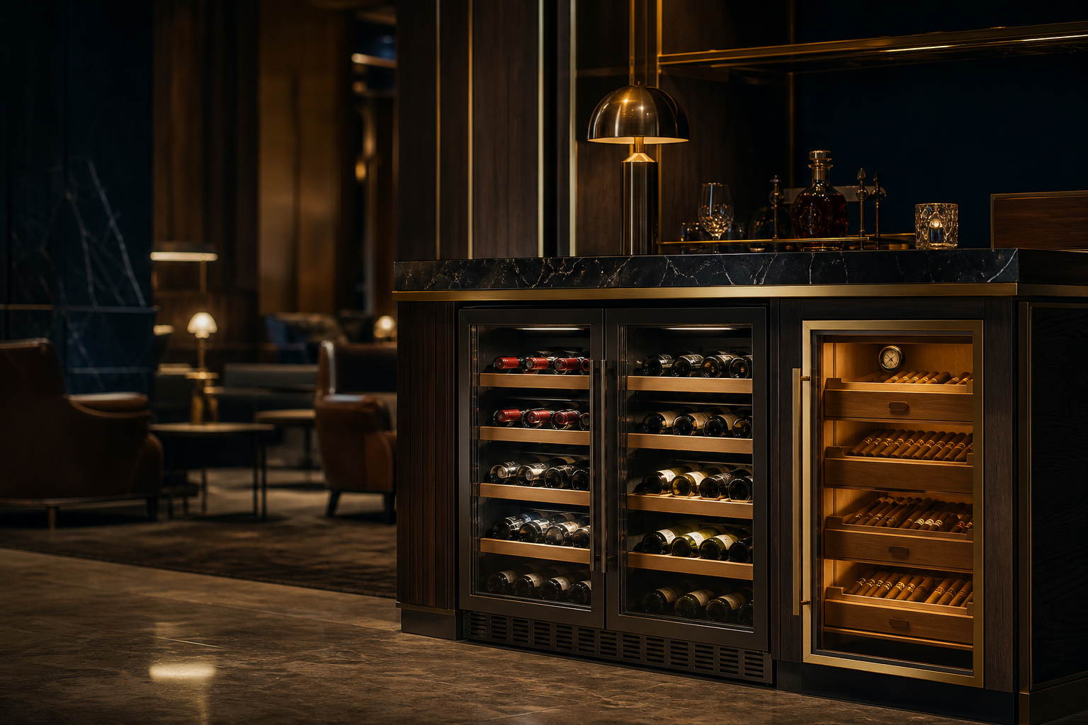 ICECROWN wine cooler showroom display