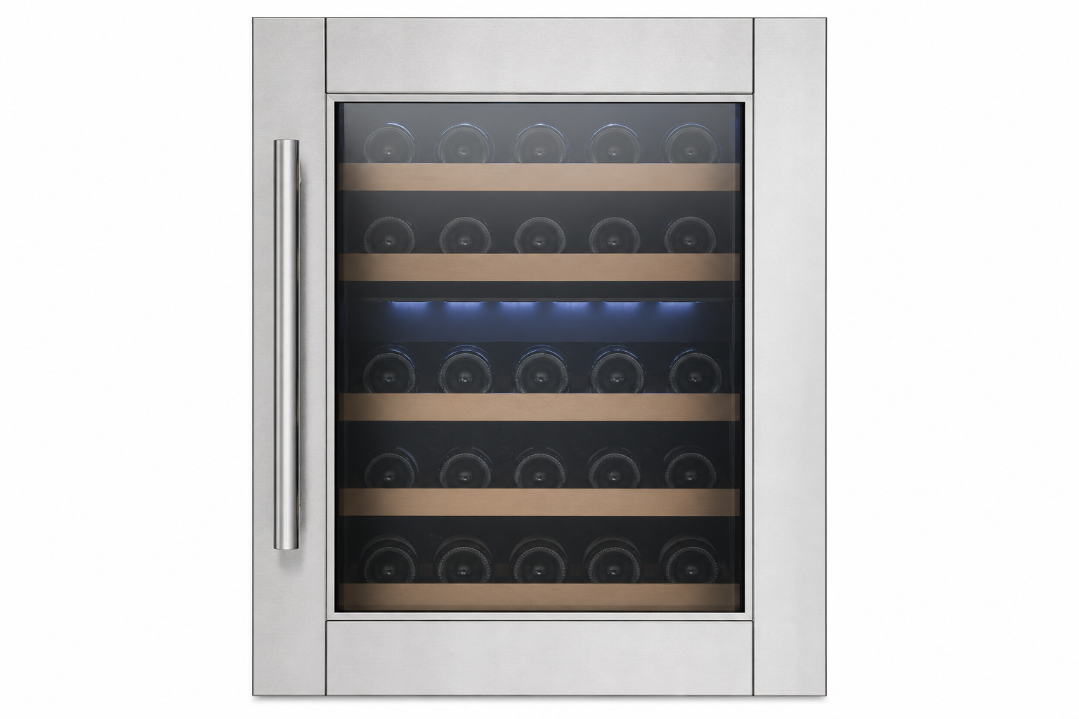 Stainless steel spliced door